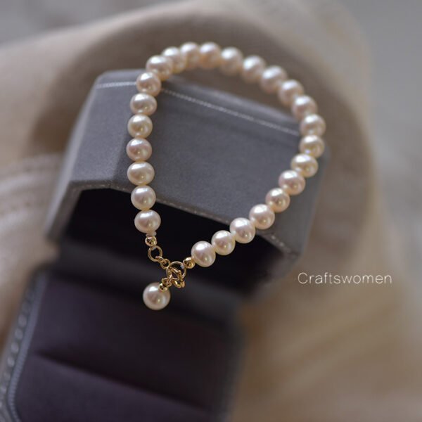 14K Gold Natural Pearl Bracelet Bracelets 10