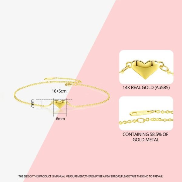 Simple 14k yellow gold ladies bracelet Bracelets 6