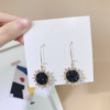 Korea sweet temperament crystal sun flower ear hook cute snowman Christmas tree snowflake pearl earrings earrings 5595 Earrings 7