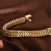 Stainless steel jewelry men and women gold double-layer grinding chain bracelet Bracelets 19