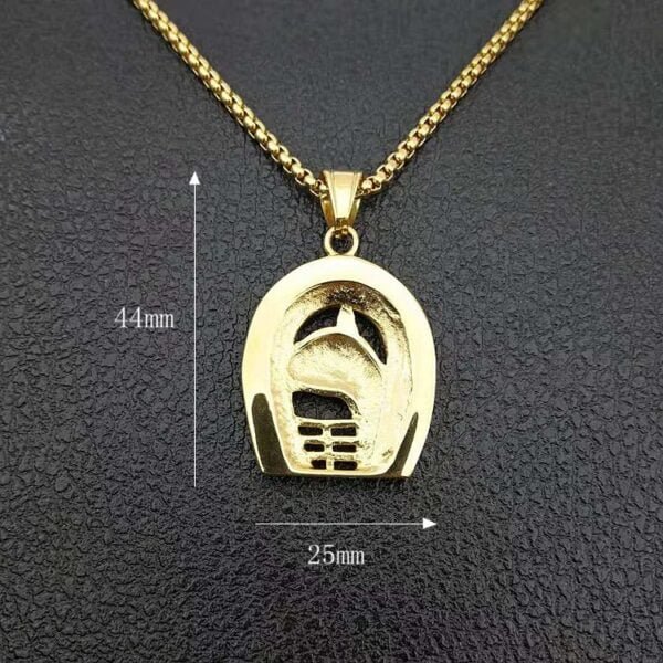 Titanium steel gold-plated diamond gold horse head pendant Accessories 6