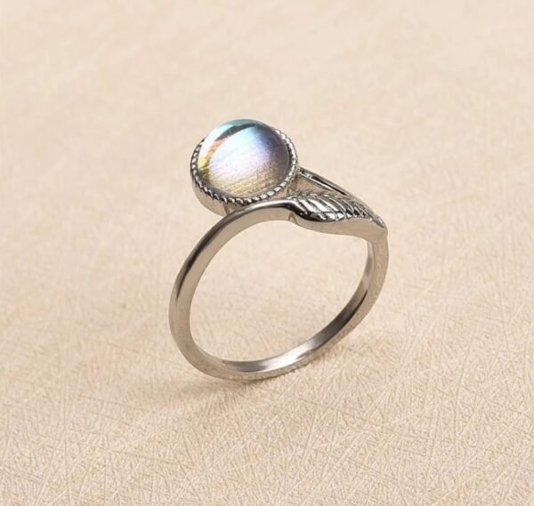 Rainbow Feather Adjustable Ring Rings 3