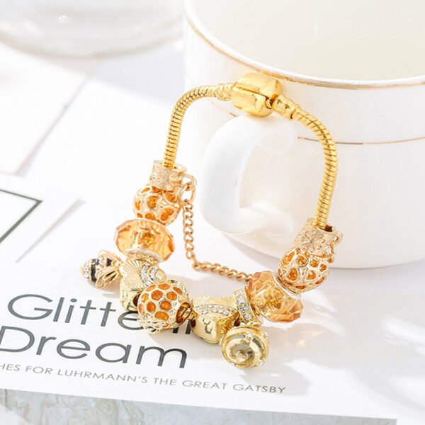 European and American fashion alloy gold-plated DIY hardworking bee ladies bracelet jewelry Bracelets 4