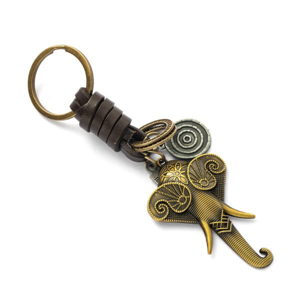 Women’s Fashion Vintage Handwoven Leather Keychain Accessories 12