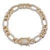 Gold-plated hip-hop iron lock style bracelet Bracelets 7