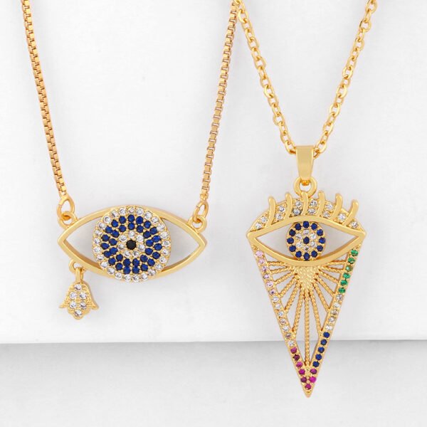 Simple female wild devil’s eye pendant necklace jewelry Necklaces 8