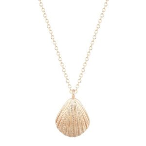 Scallop Conch Shell Pendant Necklace Gold and Silver Clavicle Chain Necklaces