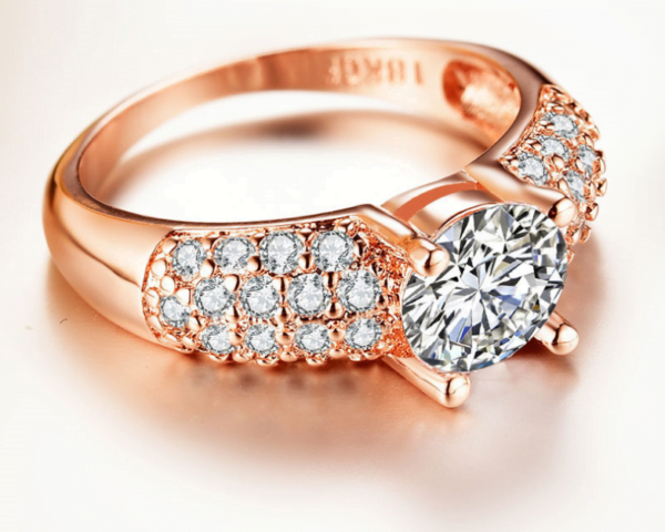 Platinum rose gold trend ring Rings 9