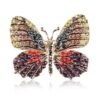 High Quality Fashionable Rhinestone Butterfly Brooch Pin Gold Colors Women Dress Wedding Bridal Brooch Pin Accessories 16