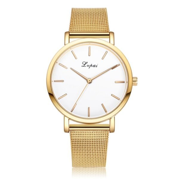 Vansvar fashion brand silver and gold mesh band creative marble wristwatch casual women quartz watches gift relogio feminino watches 9