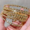 T015 18K Gold Cube Sugar Bracelet Laser Bracelets 11