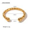 Retro Simple Titanium Steel Ornament 18K Gold Stainless Steel Hammer Bracelet Bracelets 22