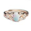Rose Gold Ring White Opal Colorful Rings 10