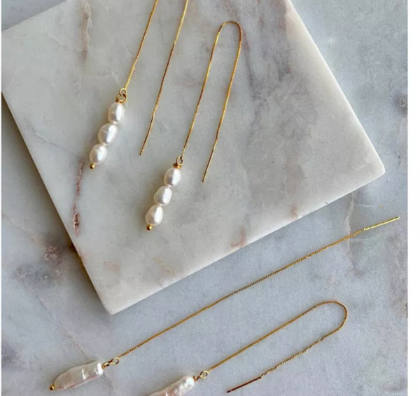Real Gold Earline Natural Freshwater Pearl Earrings Earrings 5