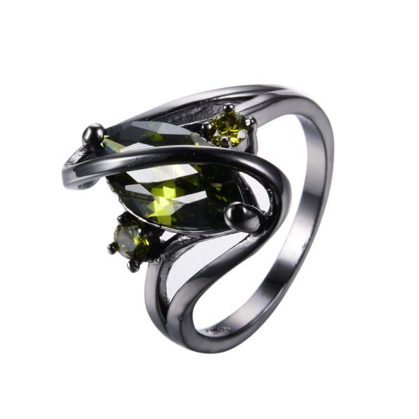 Black Gold S Shaped Zircon High End Diamond Ring For Men Rings 10