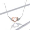 Silver Charm Original Love Wings Rose Gold Plated Necklace Ins Creative Niche Design Sense Clavicle Chain Necklaces 10