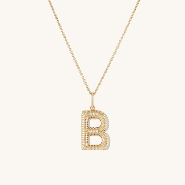 Personalized Simple Letter Necklace Fashion Creative Pattern Gold 26 Letter Necklaces 6