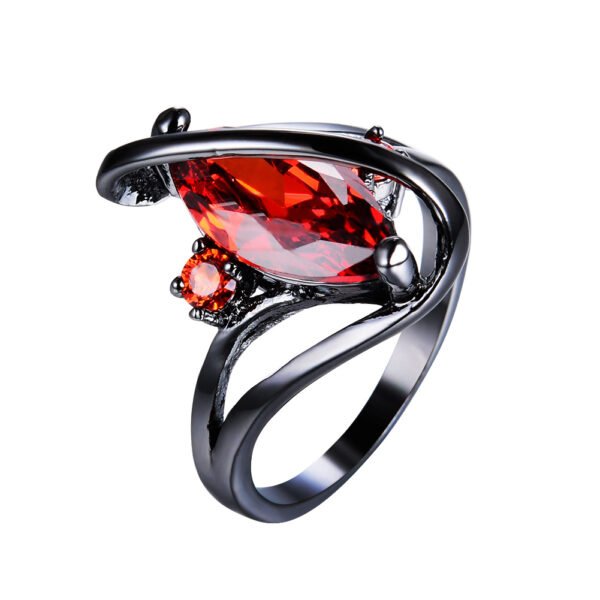 Black Gold S Shaped Zircon High End Diamond Ring For Men Rings 4