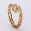 Gold Plated Inlaid Zircon Snake Bracelet Bracelets 15