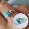 Fashion Simple Retro Love Turquoise Ring Rings 10