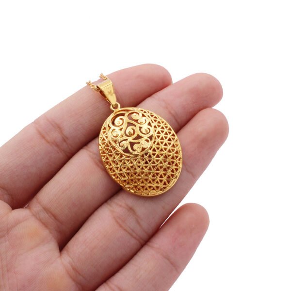 24k Gold Plated Jewelry Set African Jewelry Necklaces 5