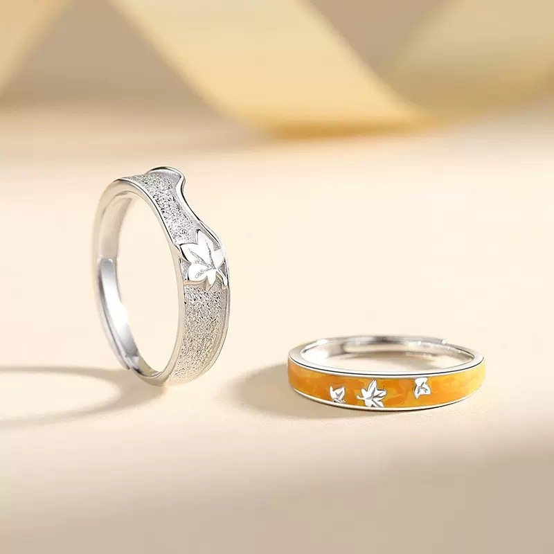 One Leaf Knows The Autumn Couple’s Ring. The Design Is Fashionable And Luxurious. 925 Silver Plated Ring For Men And Women Rings 5 One Leaf Knows The Autumn Couple’s Ring. The Design Is Fashionable And Luxurious. 925 Silver Plated Ring For Men And Women Rings 5