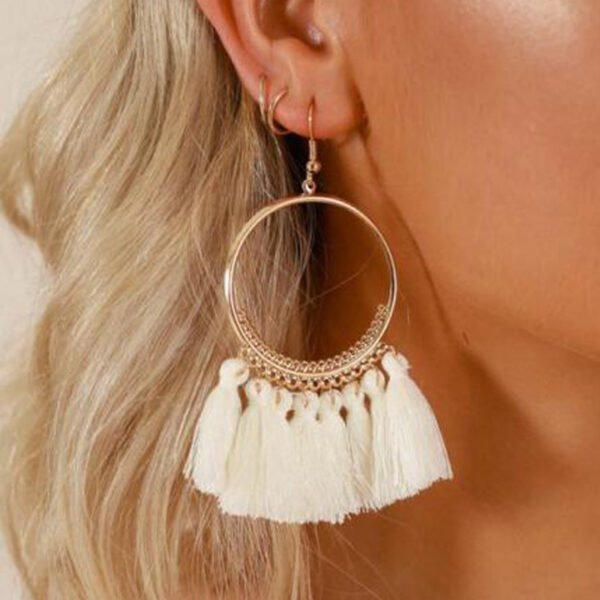 Big Round Drop Dangle Earrings Earrings 3