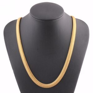 18K Gold Snake Bone Copper Chain Necklaces