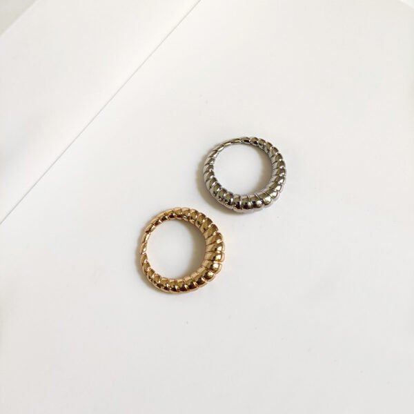 Woven Twill Twist Ring Rings 4