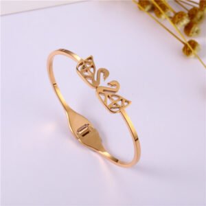 Gold-plated Double Swan Spring Clasp Bracelet Bracelets