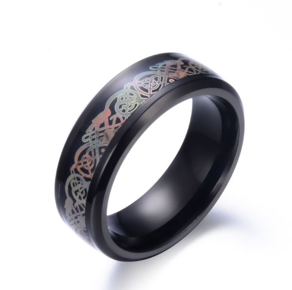Titanium Steel Dragon Ring Rings 7