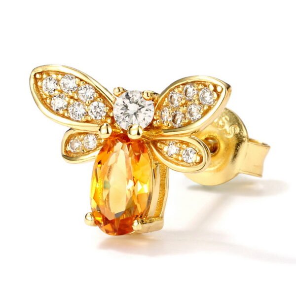 Little bee sterling silver gold-plated earrings Earrings 6