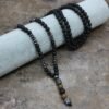 Men’s Necklace 6mm Lava Rock Pendant Men’s Rosary Necklace Necklaces 10