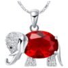 Foreign trade Necklace 925 silver plated 18K Gold Pendant Fashion European elephant diamond super flash Necklaces 6
