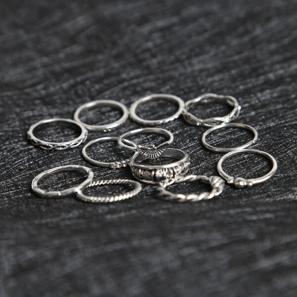 Gold Fashion 12 Piece Ring Set Rings 5