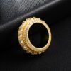 Gold-plated micro-set zircon ring Rings 13