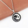 Wolf Head Sun Moon Necklace Titanium Steel Viking  Pendant Necklaces 12