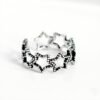 Hollow five-pointed star Thai silver ring Rings 12