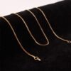 Fashion Simple 2MM Box Chain Gold Necklaces 13