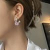 Hearts Love Zircon Ear Studs Small Design Earrings 8