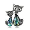 Cute loving cat corsage Necklaces 10