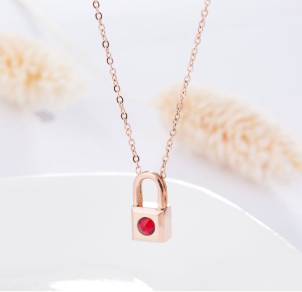 Titanium Steel Necklace Female Love Key Rose Gold Clavicle Chain One Multi-Band Jewelry Necklaces 7