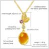Naked Egg Citrine Gold Plated Pendant Necklace Necklaces 12