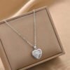 18K Gold Plated Stainless Steel Heart Pendant Necklace In Titanium Necklaces 14