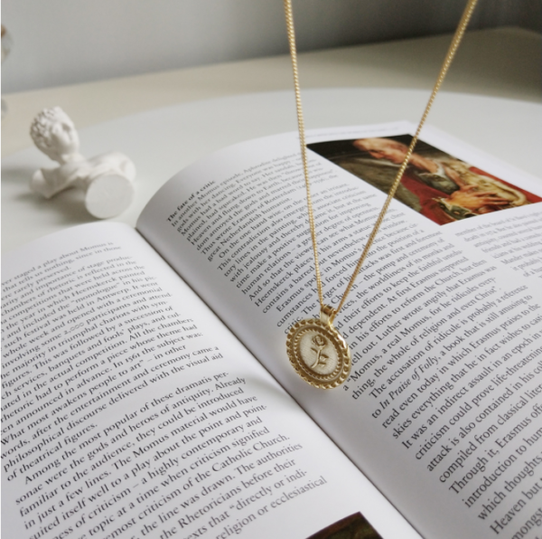 Round brand rose gold necklace Necklaces 6