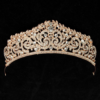 New Fashion Baroque Luxury Crystal AB Bridal Crown Tiara Light Gold Tiara Tiaras for Women Bride Hair Wedding Accessories Accessories 19
