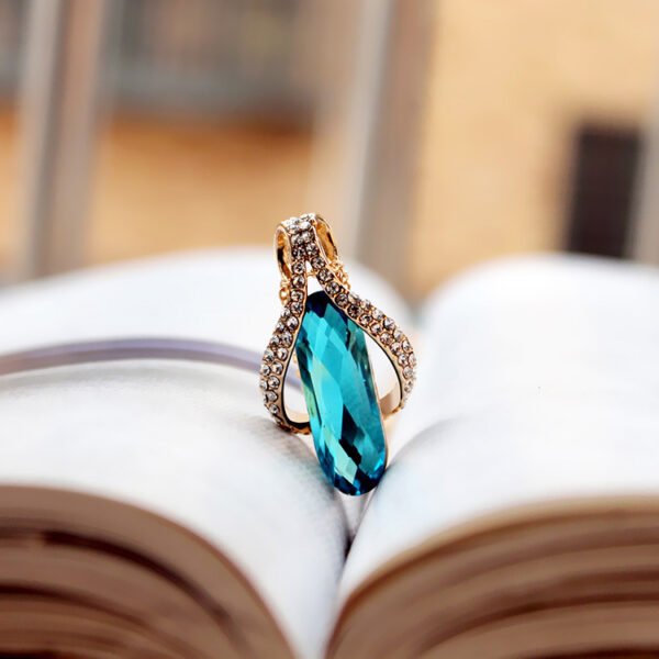 Gold-plated diamond earrings pendant set Earrings 5