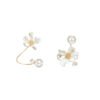 Asymmetrical white flower pearl earrings Earrings 9 Asymmetrical white flower pearl earrings Earrings 9