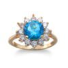 European and American fashion gold-plated zircon ring ladies jewelry Rings 8