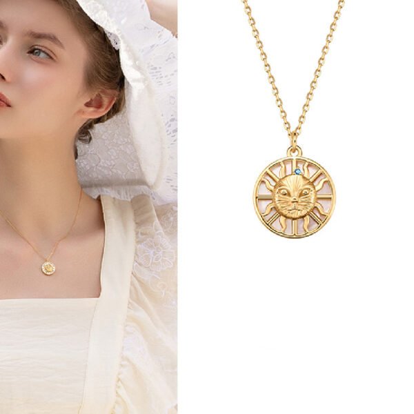Silver And Gold Coin Clavicle Chain Accessories 5